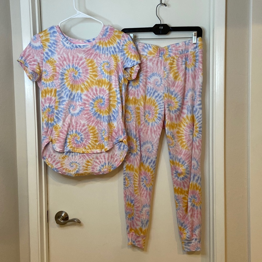 Tye dye long pajama set